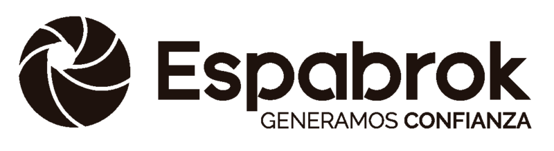 Versión principal del logo de Espabrok en blanco y negro