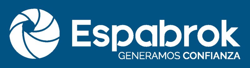 Versión principal del logo de Espabrok en negativo